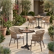 ZUO Gazebo Cast Aluminum Frame Bistro Table in Walnut