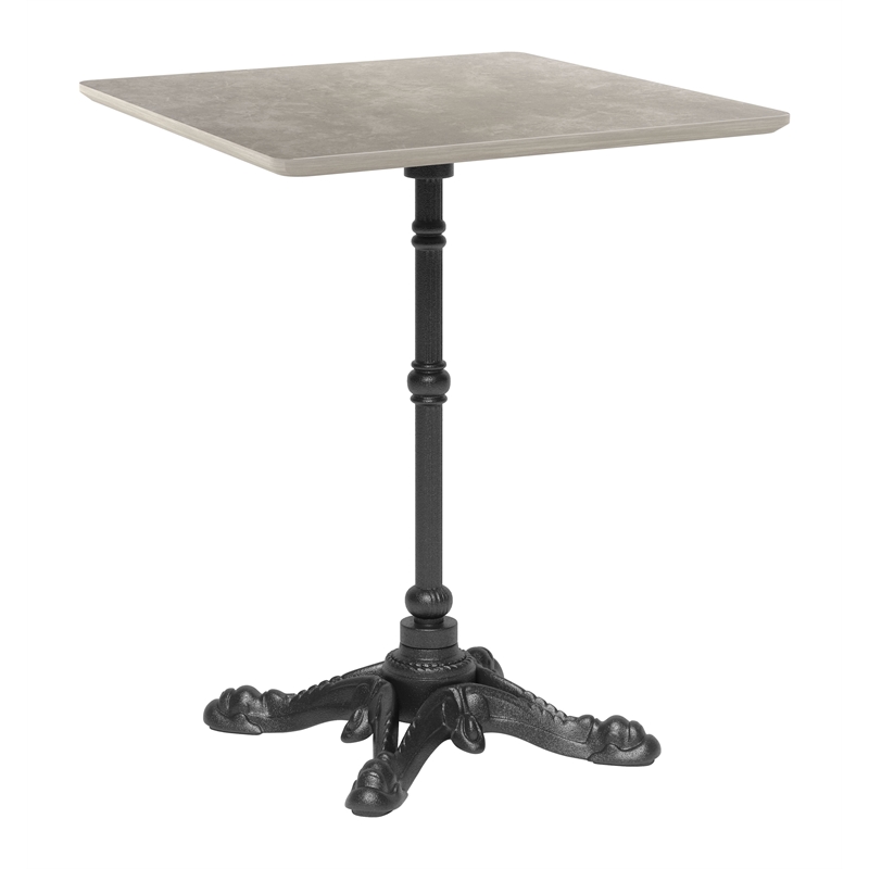 ZUO Alfresco Cast Aluminum Frame Bistro Table in Gray