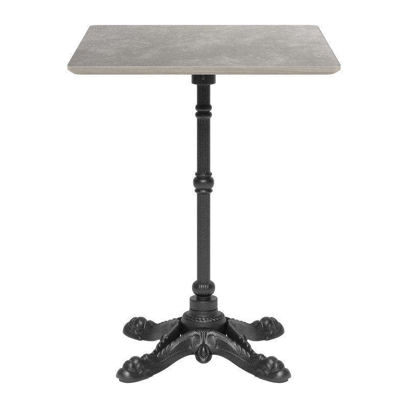 ZUO Alfresco Cast Aluminum Frame Bistro Table in Gray
