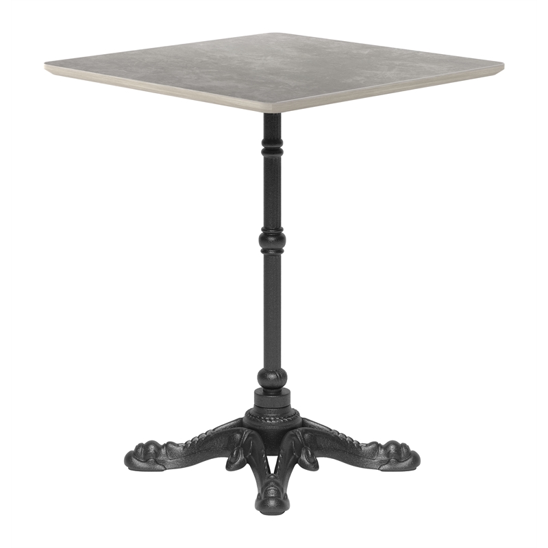 ZUO Alfresco Cast Aluminum Frame Bistro Table in Gray