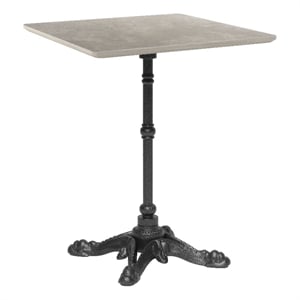 ZUO Alfresco Cast Aluminum Frame Bistro Table in Gray