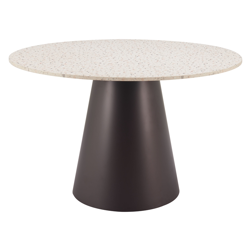 ZUO Jorf Engineered Wood and Steel Dining Table in Beige & Bronze