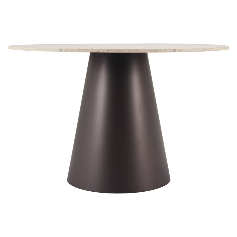ZUO Jorf Engineered Wood and Steel Dining Table in Beige & Bronze