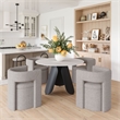 ZUO Toru Sintered Stone-Top and Sturdy Steel Base Dining Table in White