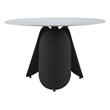 ZUO Toru Sintered Stone-Top and Sturdy Steel Base Dining Table in White