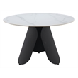 ZUO Toru Sintered Stone-Top and Sturdy Steel Base Dining Table in White