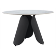 ZUO Toru Sintered Stone-Top and Sturdy Steel Base Dining Table in White