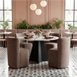 ZUO Izar Sintered Stone Top and Steel Base Dining Table in White