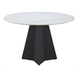 ZUO Izar Sintered Stone Top and Steel Base Dining Table in White