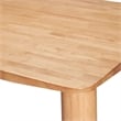 ZUO Eazy Solid Rubber Wood Frame Dining Table in Natural