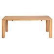 ZUO Eazy Solid Rubber Wood Frame Dining Table in Natural