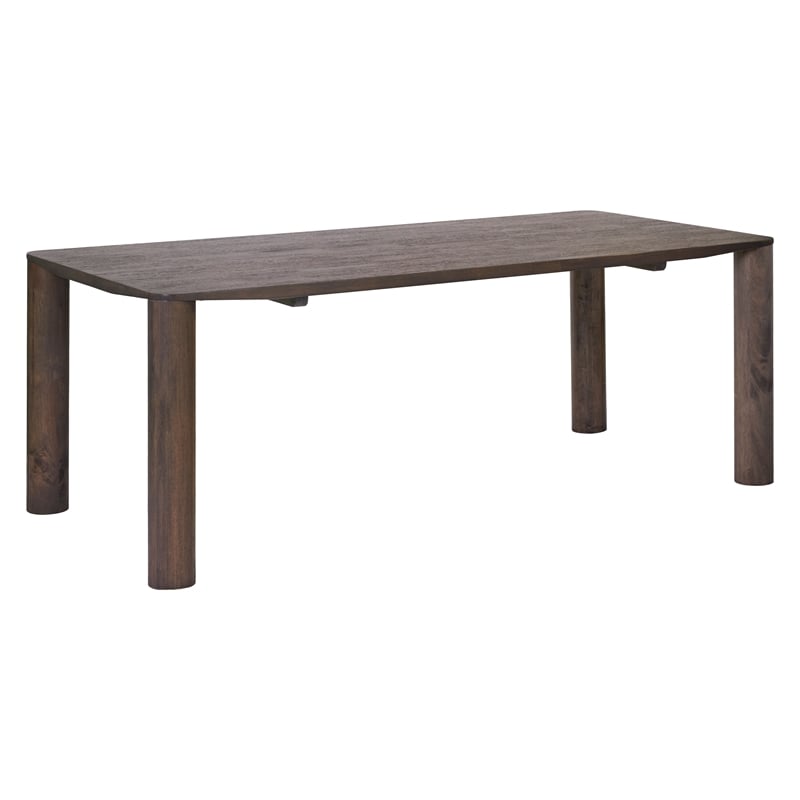 ZUO Eazy Solid Rubber Wood Frame Dining Table in Espresso