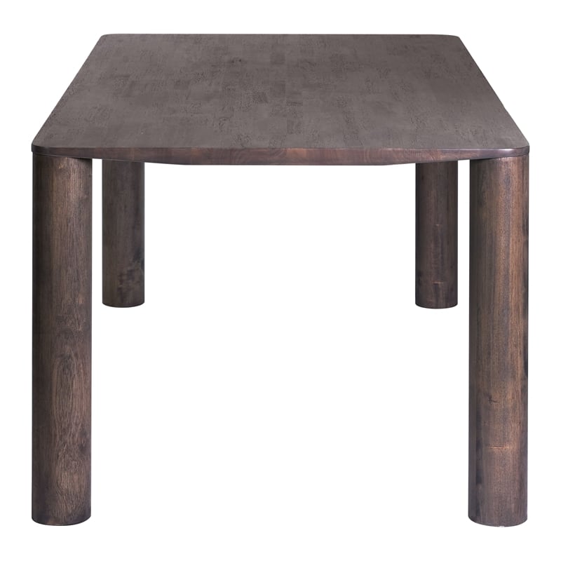 ZUO Eazy Solid Rubber Wood Frame Dining Table in Espresso