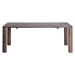 ZUO Eazy Solid Rubber Wood Frame Dining Table in Espresso