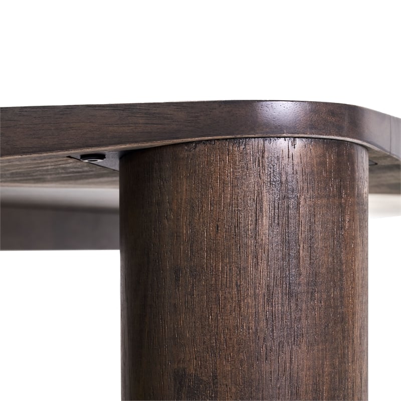 ZUO Eazy Solid Rubber Wood Frame Dining Table in Espresso