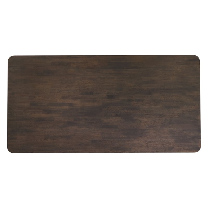ZUO Eazy Solid Rubber Wood Frame Dining Table in Espresso