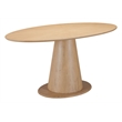 ZUO Disque Rubber Wood Dining Table in Natural