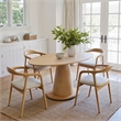 ZUO Disque Rubber Wood Dining Table in Natural