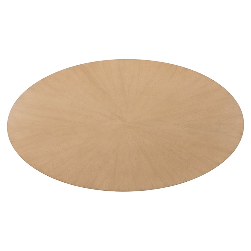 ZUO Disque Rubber Wood Dining Table in Natural