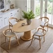ZUO Disque Rubber Wood Dining Table in Natural