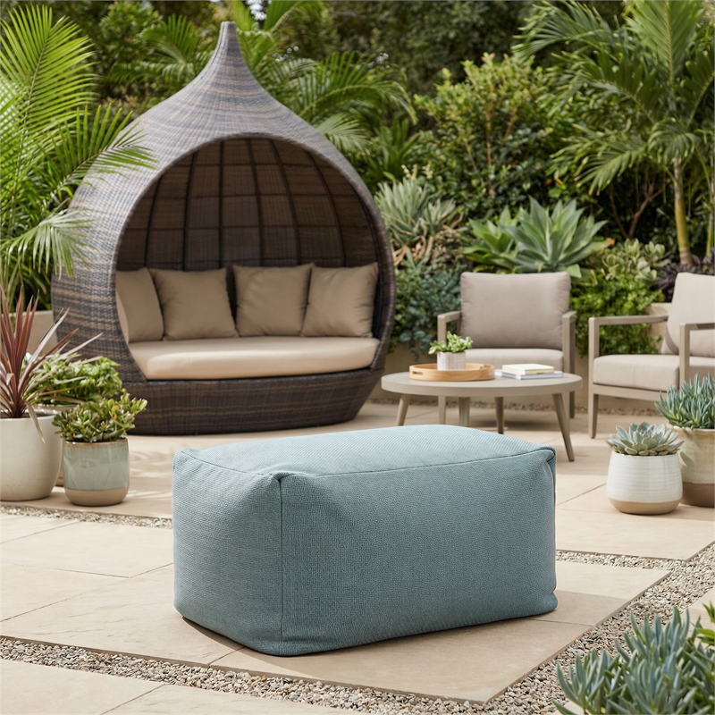 Aroz Outdoor Collection Ottoman Green