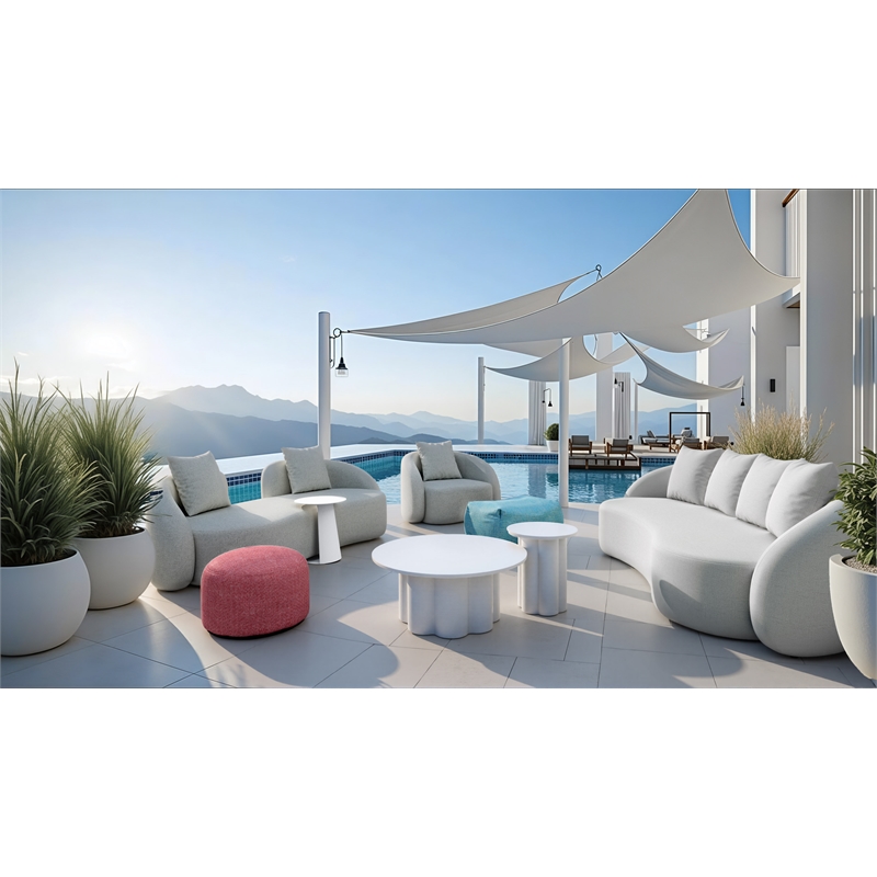 Aroz Outdoor Collection Ottoman Green