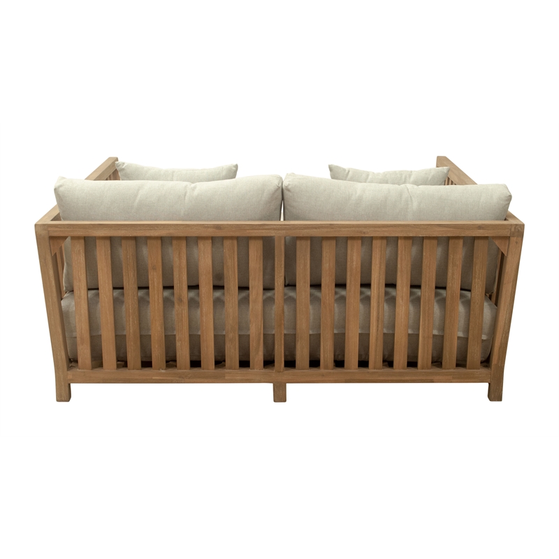 ZUO Teras Olefin Fabric and Acacia Wood Daybed in Gray
