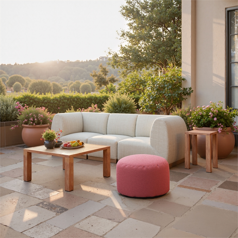 Aruz Outdoor Collection Ottoman Red