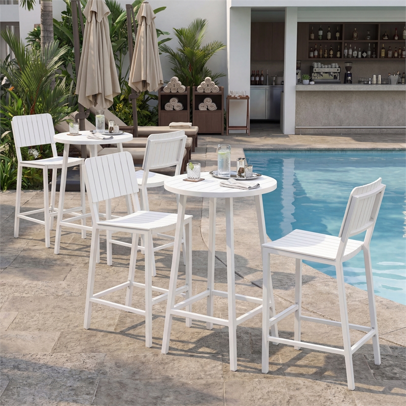 Kayu Barstool White Indoor