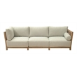 ZUO Teras Olefin Fabric and Acacia Wood Sectional in Gray
