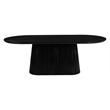 ZUO Sulco Mango Wood Oval Dining Table in Black