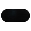 ZUO Sulco Mango Wood Oval Dining Table in Black