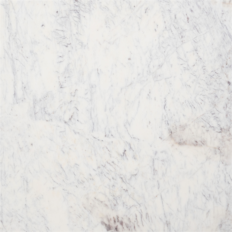 ZUO Strela Marble and Wood Dining Table in White & Black