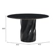 ZUO Kuro Marble and Mango Wood Dining Table in Black