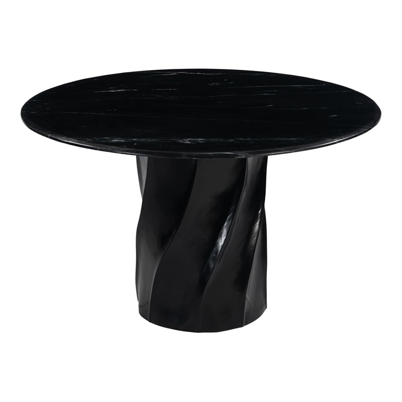 ZUO Kuro Marble and Mango Wood Dining Table in Black