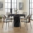 ZUO Kuro Marble and Mango Wood Dining Table in Black