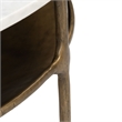 ZUO Bild Marble Top and Iron Frame Coffee Table in White & Brass