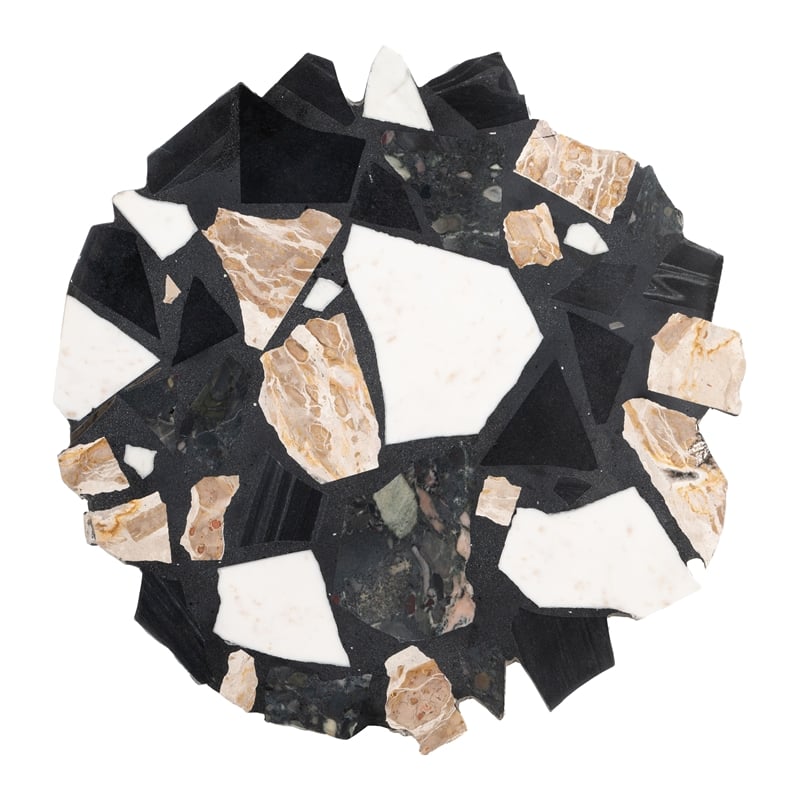 ZUO Baia Iron and Terrazzo Coffee Table in Multi-Color