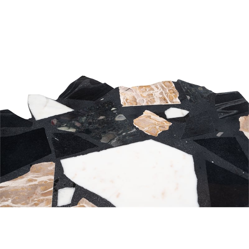 ZUO Baia Iron and Terrazzo Coffee Table in Multi-Color