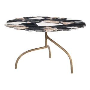 ZUO Baia Iron and Terrazzo Coffee Table in Multi-Color