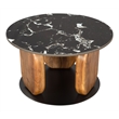 ZUO Pemba Natural Marble Top Round Coffee Table in Multi-Color