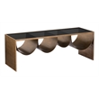 Reed Coffee Table Brass & Black