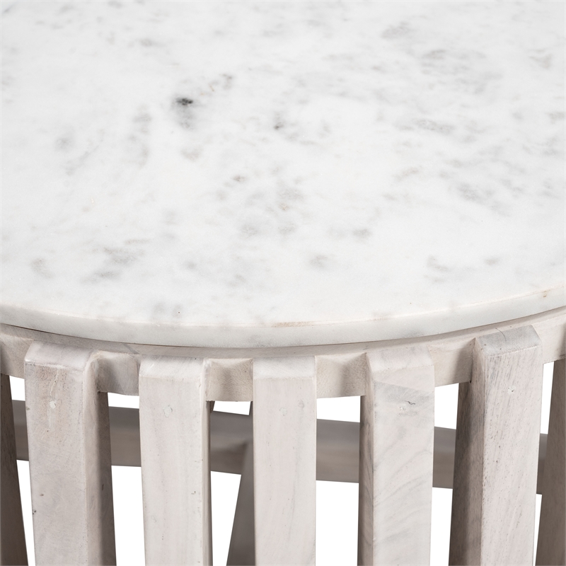 Cyprus Coffee Table White & Whitewashed