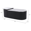 ZUO Ormara Marble-Top Coffee Table Set in White & Black (Set of 2)