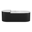 ZUO Ormara Marble-Top Coffee Table Set in White & Black (Set of 2)