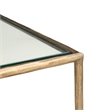 ZUO Ranol Glass-Top and Iron Frame Coffee Table in Brass