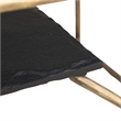 ZUO Ranol Glass-Top and Iron Frame Coffee Table in Brass