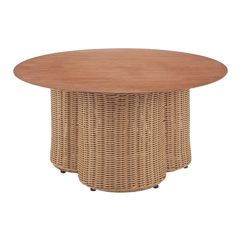 ZUO Soka Aluminum and Polyethylene Coffee Table in Natural