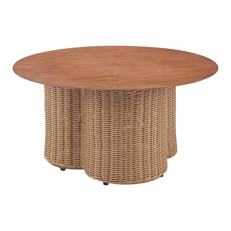 ZUO Soka Aluminum and Polyethylene Coffee Table in Natural