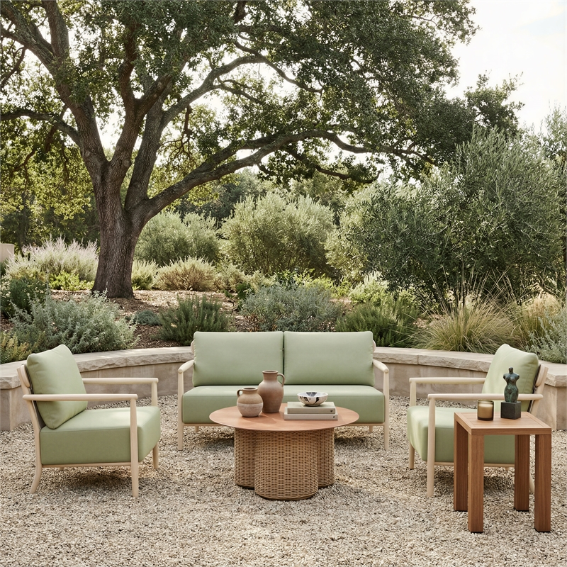 ZUO Soka Aluminum and Polyethylene Coffee Table in Natural
